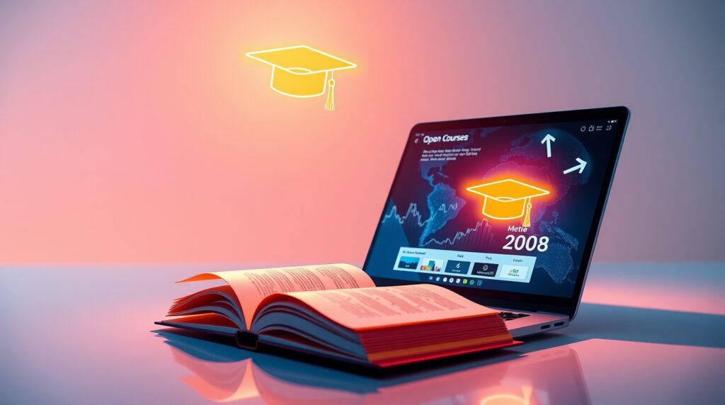 laptop com curso online e livros digitais representando infoprodutos