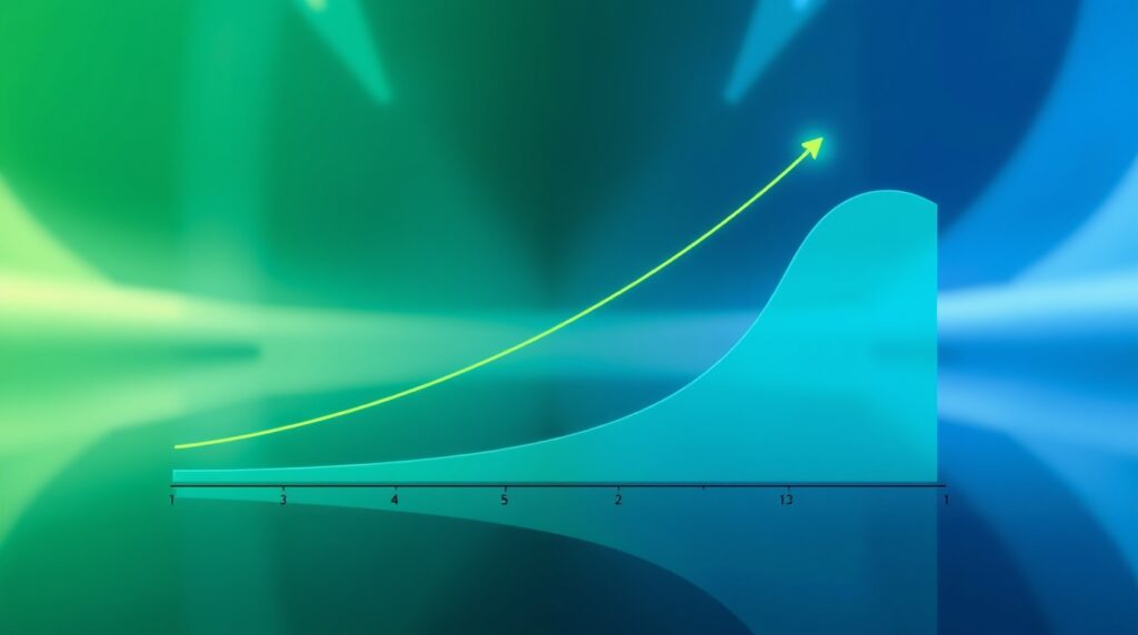 Comparação entre juros simples e compostos em gráfico visual.