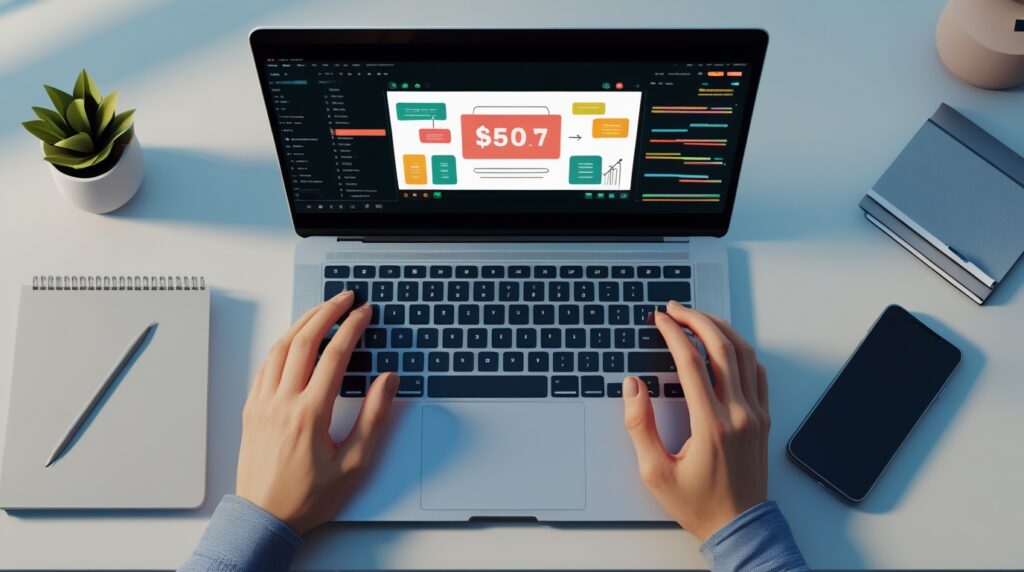 Edição de vídeo financeiro para TikTok sem mostrar o rosto.