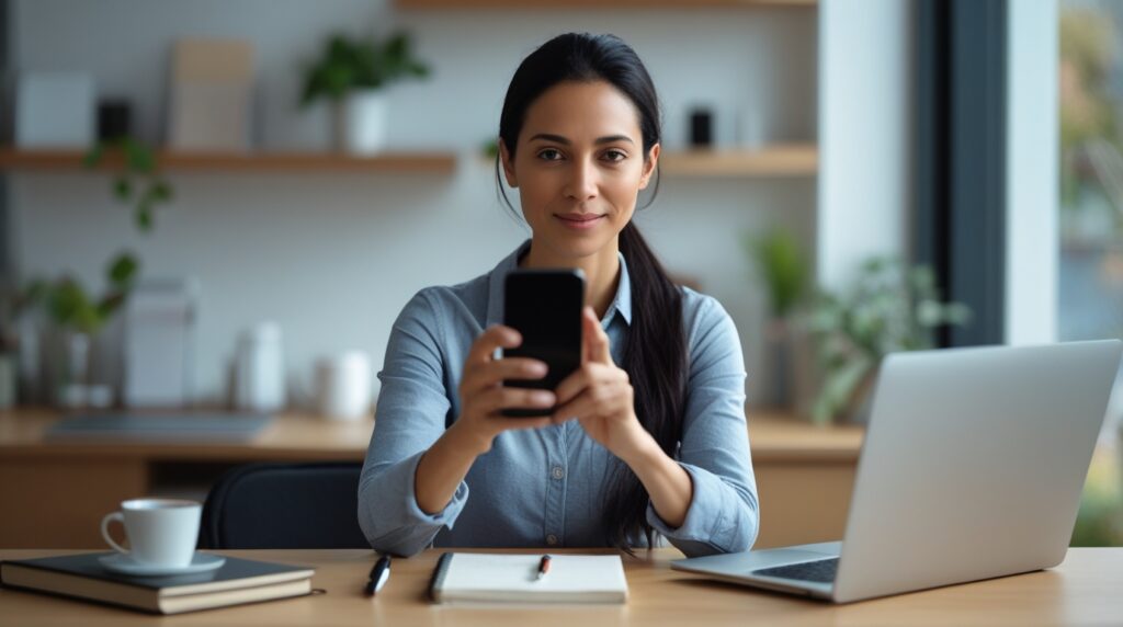 Pessoa gravando vídeo de afiliados para gerar renda extra online.